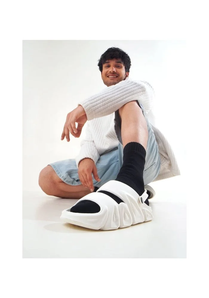 Bacca Bucci White Reactor Slides – Ultra-Light All-Terrain EVA Sliders for Men | Best Price UAE